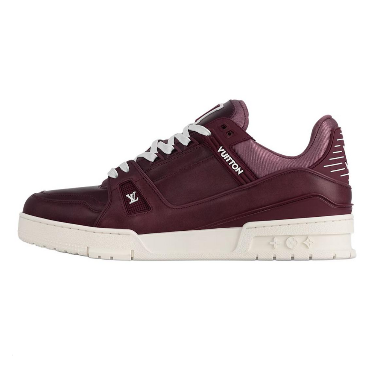 LOUIS VUITTON Trainer Low-Top Skateboard Shoes Men's Burgundy