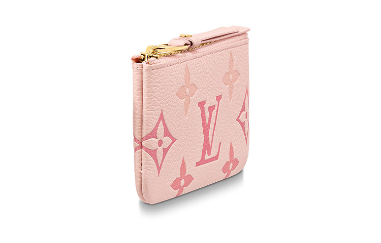 LOUIS VUITTON Cow Leather Coin Purse Regular Women's Gradient Pink
