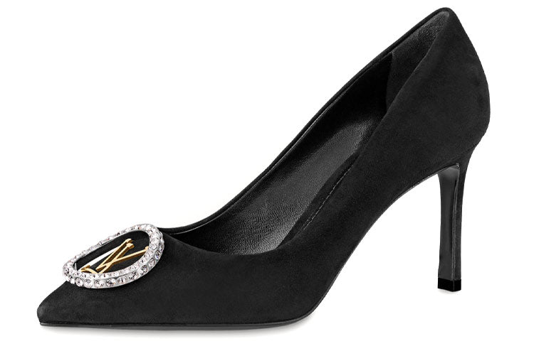LOUIS VUITTON Madeleine Slim Heel High Heels 8cm Women's Black