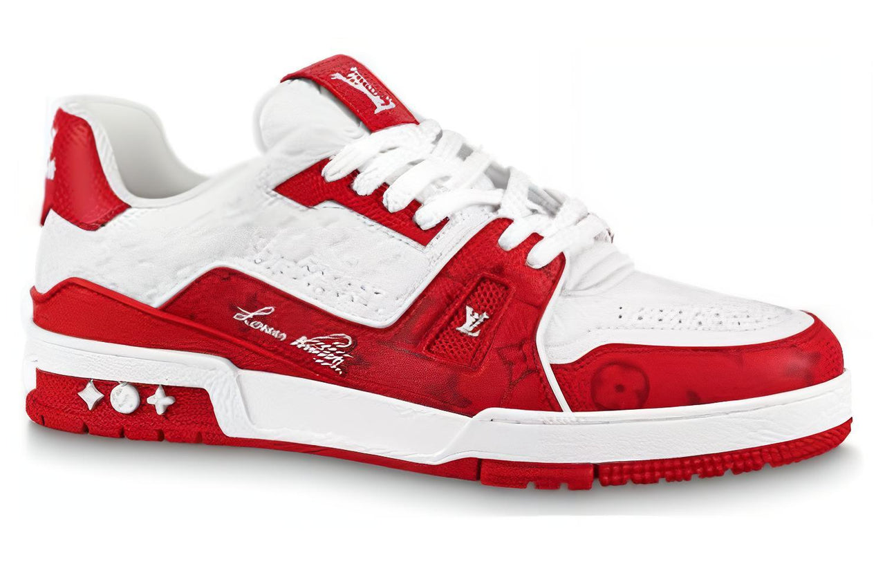 LOUIS VUITTON Lv Trainers 'White Red'