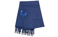 HERMES Knit Scarves Men Blue