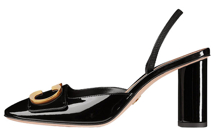 DIOR C'est Dior Chunky Heel High Heels 8cm Women's Black