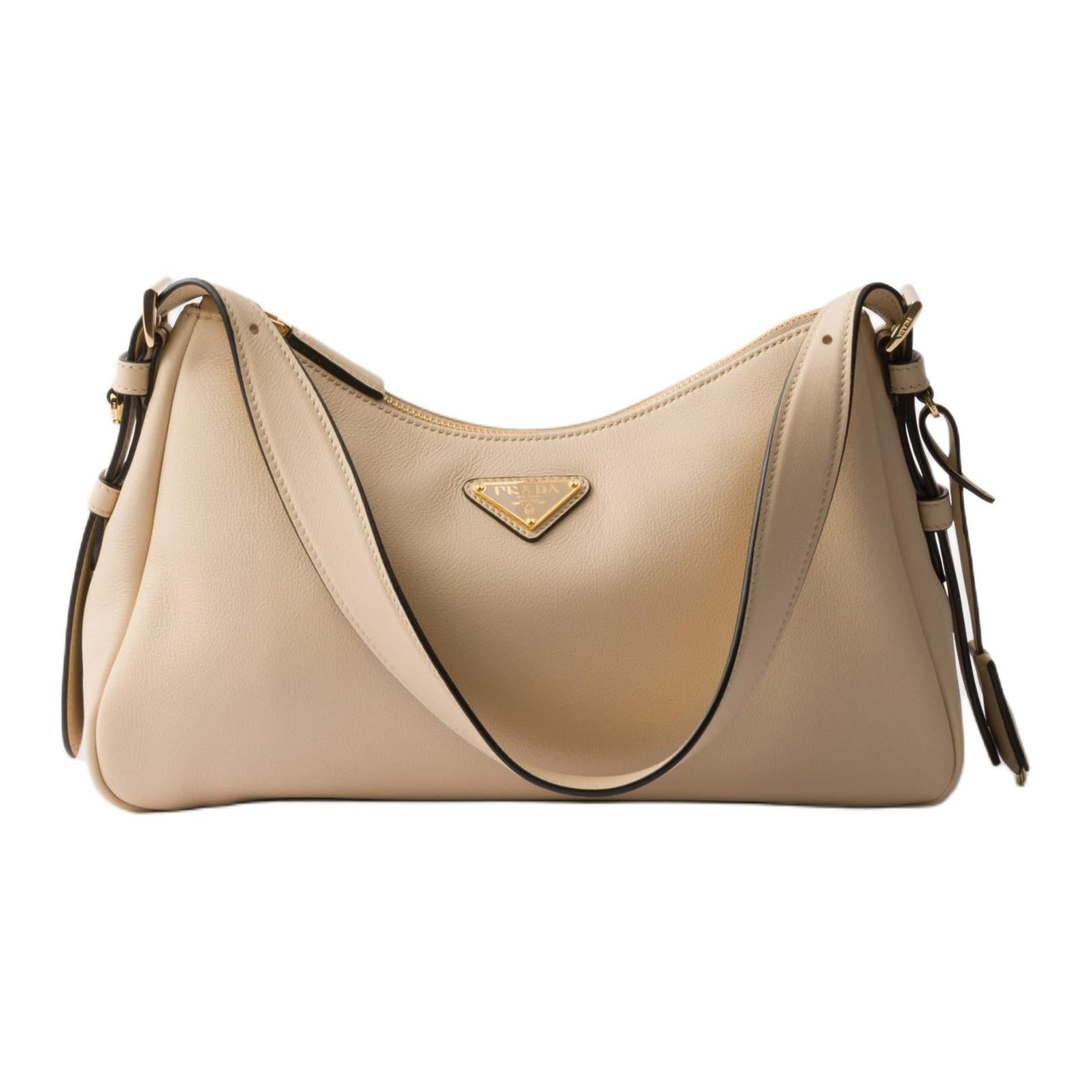 PRADA Leather Handbag Shoulder Bag Medium Size Women's Limestone Green
