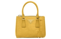 PRADA Galleria Killer Bag Lizard Skin Shoulder Bag Crossbody Bag Handbag Mini Women's Yellow