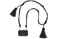 PRADA Fabric With Leather Neck Pouch Clutch Box Bag Card Holder Regular Women's Black