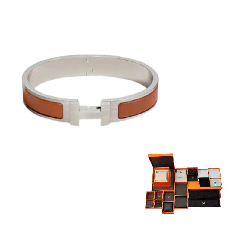 HERMES Enamel Bangles Men's Multicolor