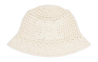 CELINE Triomphe Cloche Beanie In Crocheted Cotton