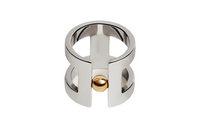 HERMES Silk Scarf Clip Unisex Silver