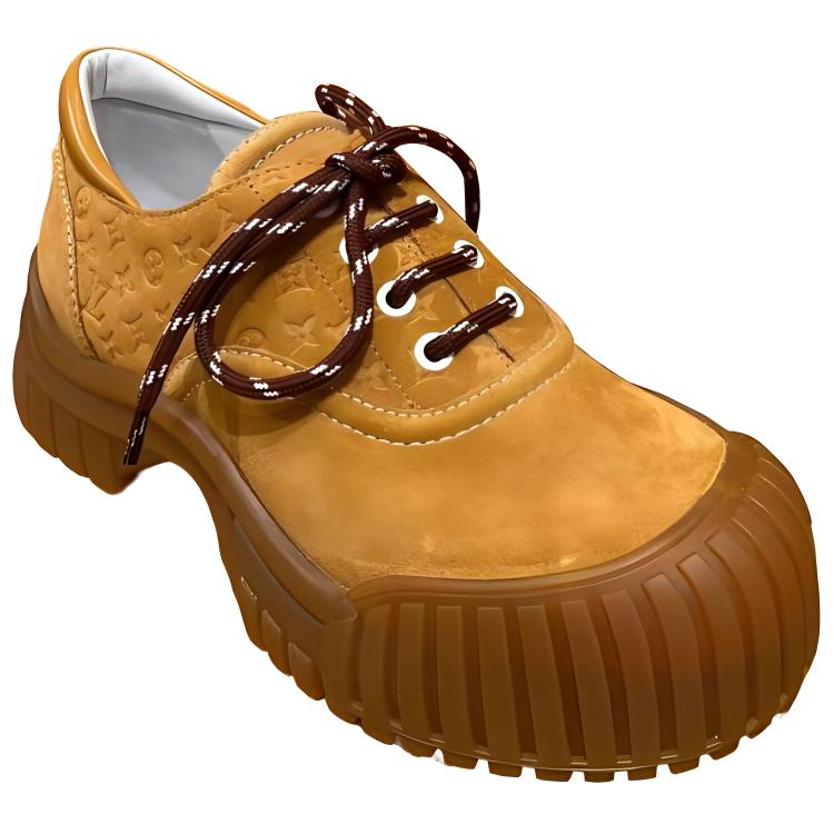 LOUIS VUITTON Casual Single Shoes Women's Khaki Brown