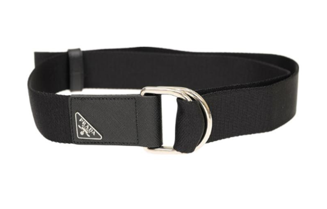 PRADA Belt Men's Black Width 3.5CM