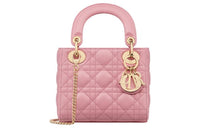 DIOR Lady Dior Sheepskin Dior Bag Shoulder Bag Crossbody Bag Handbag Mini Women's Peach Pink