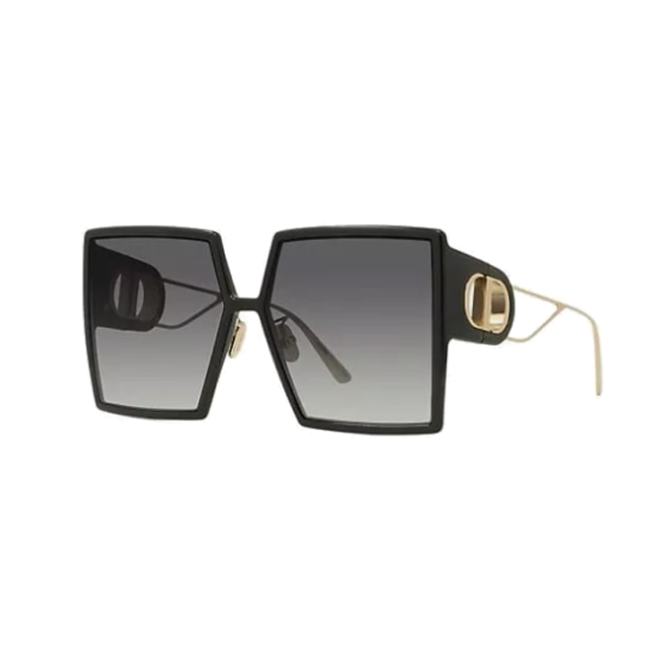DIOR Plastic Irregular Shape Sunglasses Women's Black