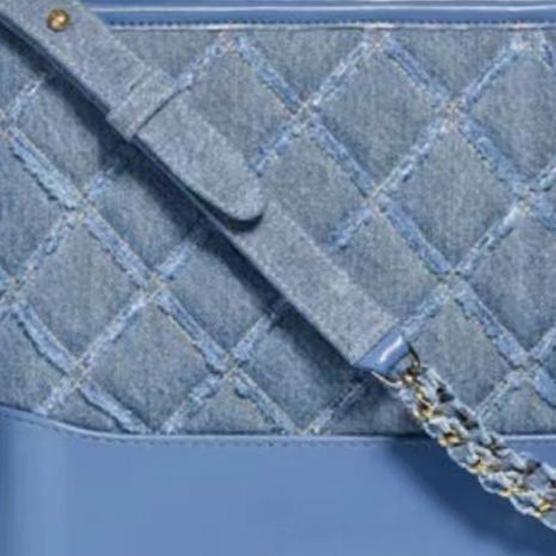 CHANEL Gabrielle Denim Hobo Bag Handbag Shoulder Bag Crossbody Bag Small Size Women's Dark Denim Blue