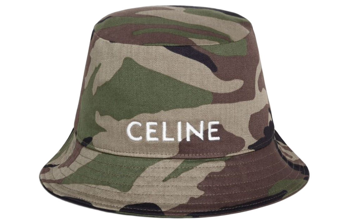 CELINE Bucket Hats Men Khaki Army Green
