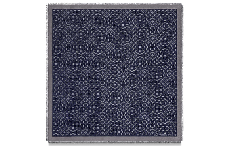 LOUIS VUITTON Silk Shawls Women's Night Blue