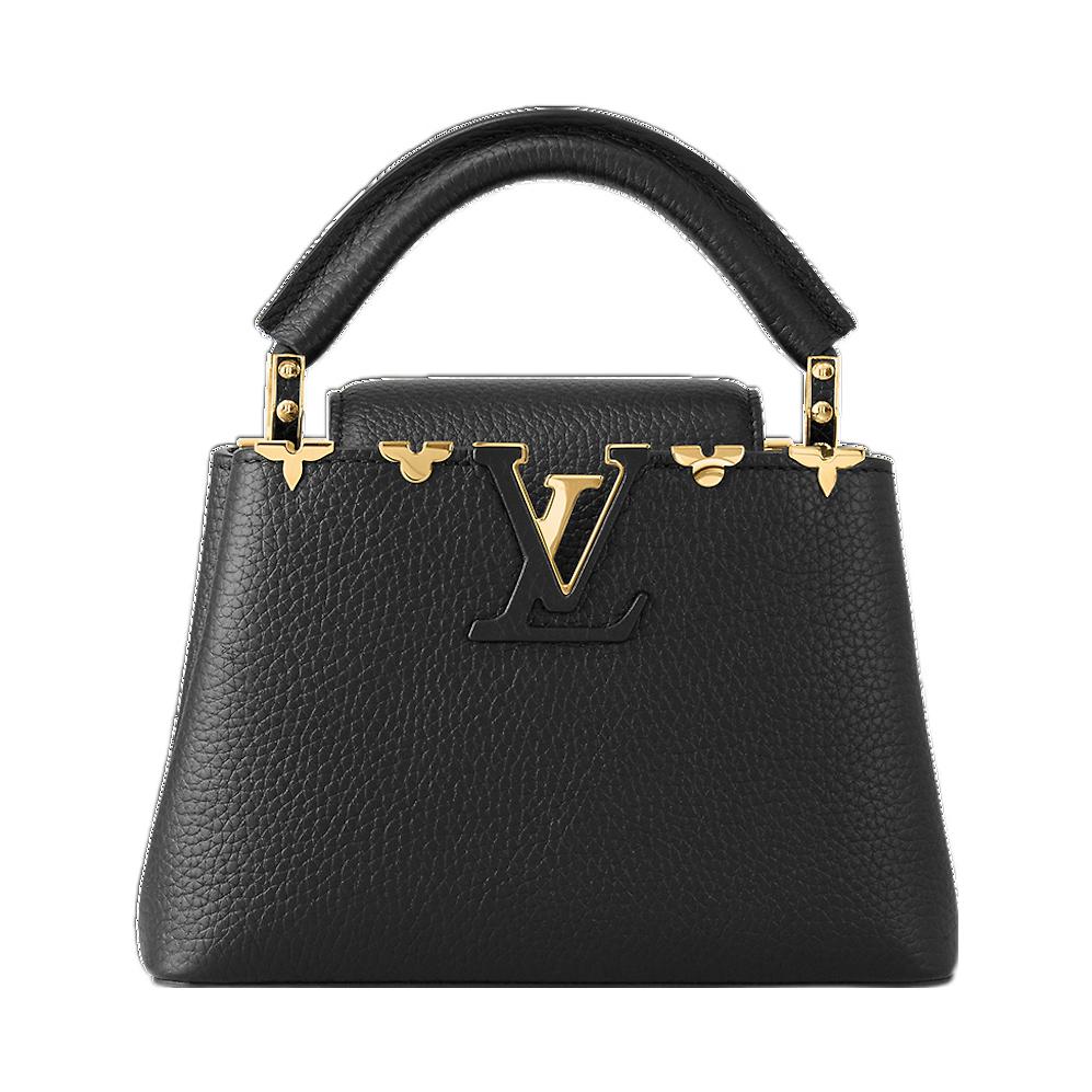 LOUIS VUITTON Capucines Taurillon Leather Shoulder Bag, Crossbody Bag, Handbag Mini Women's Black