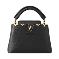 LOUIS VUITTON Capucines Taurillon Leather Shoulder Bag, Crossbody Bag, Handbag Mini Women's Black