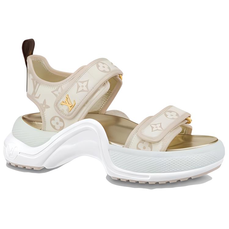 LOUIS VUITTON Archlight 1.0 Beach Sandals Women's Light Brown