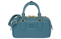 MIU MIU Arcadie Series Leather Shoulder Bag Crossbody Bag Handbag Women's Sea Blue