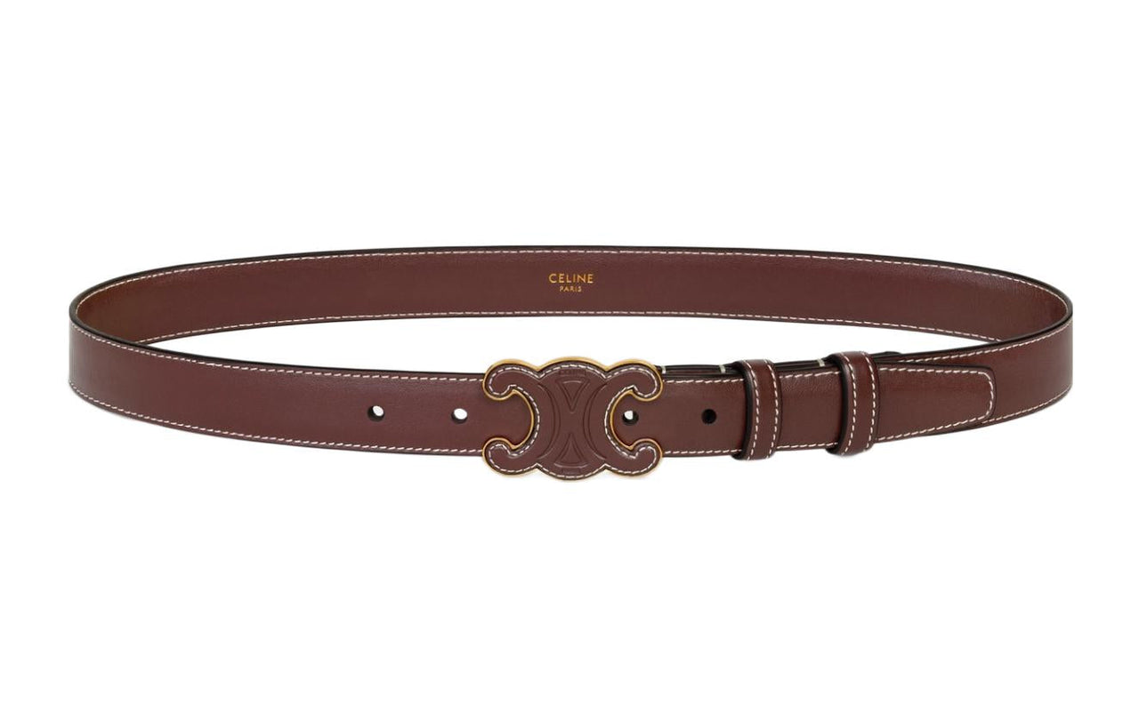 CELINE Leather Belts Women's Brown