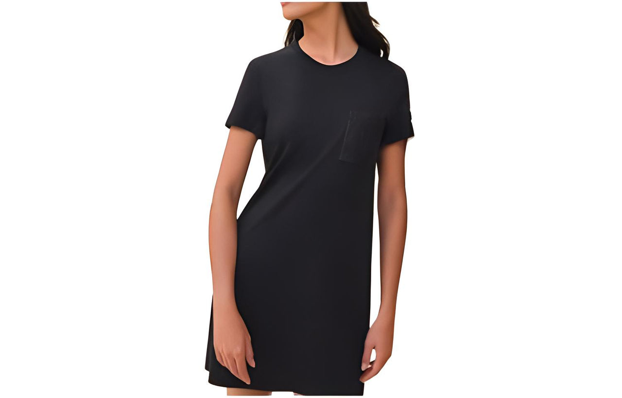 HERMES Short-Sleeved Dresses Women's Black