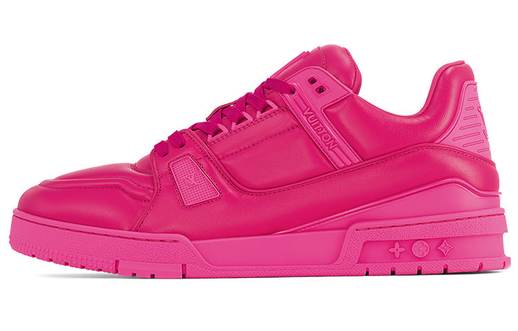 LOUIS VUITTON Trainer Low Top Skateboard Shoes Men's Pink