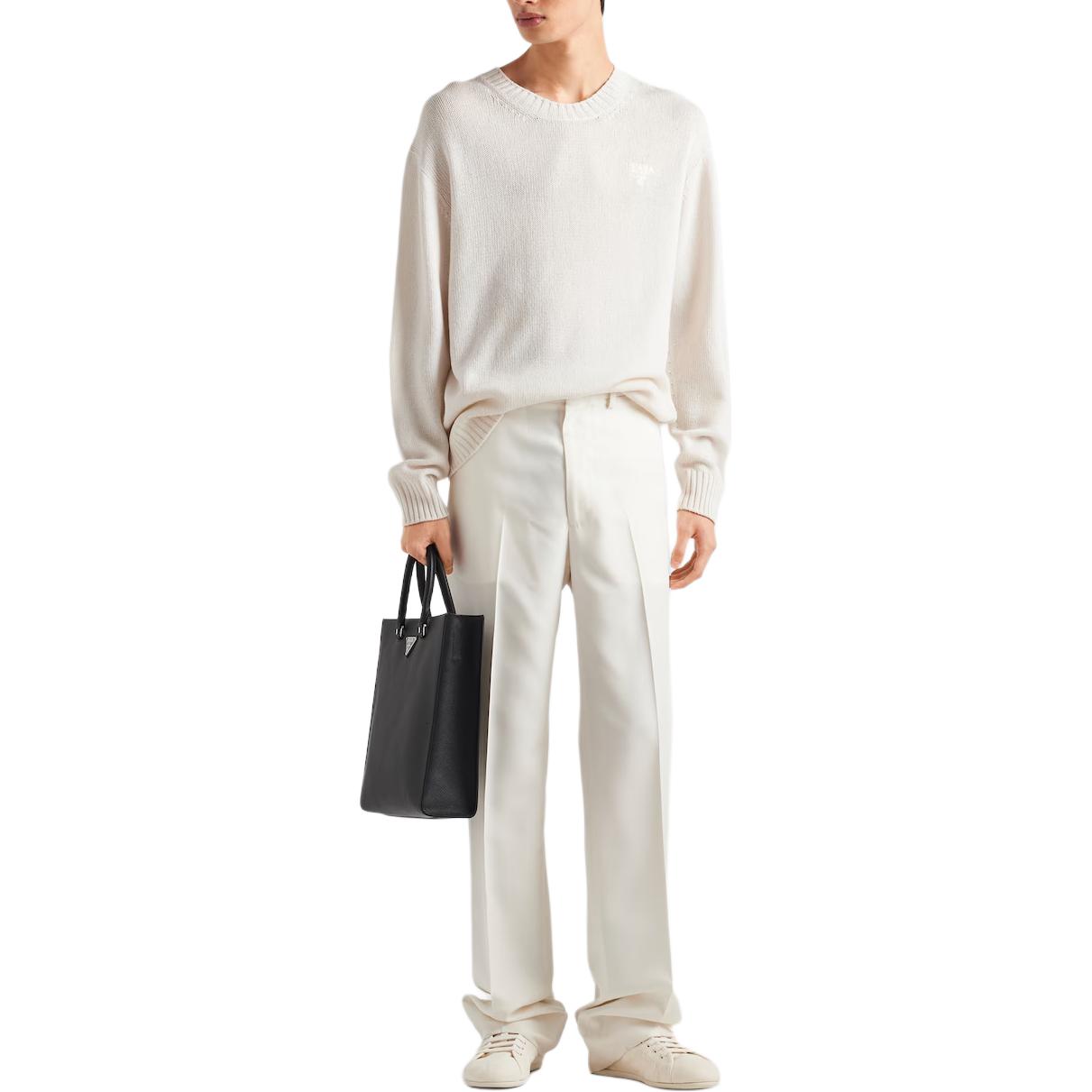 PRADA SS24 Cashmere Sweater Men's White