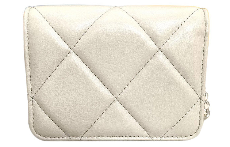 CHANEL 19Bag Wallet Crossbody Bag Shoulder Bag Women's White