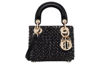DIOR Lady Dior Cow Leather Dior Bag Shoulder Bag Crossbody Bag Handbag Extra Mini Women's Black