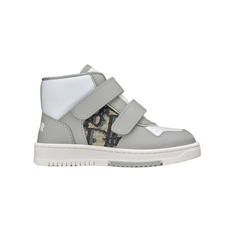 DIOR B27 High Top Toddler Shoes Gray White Infant And Toddler