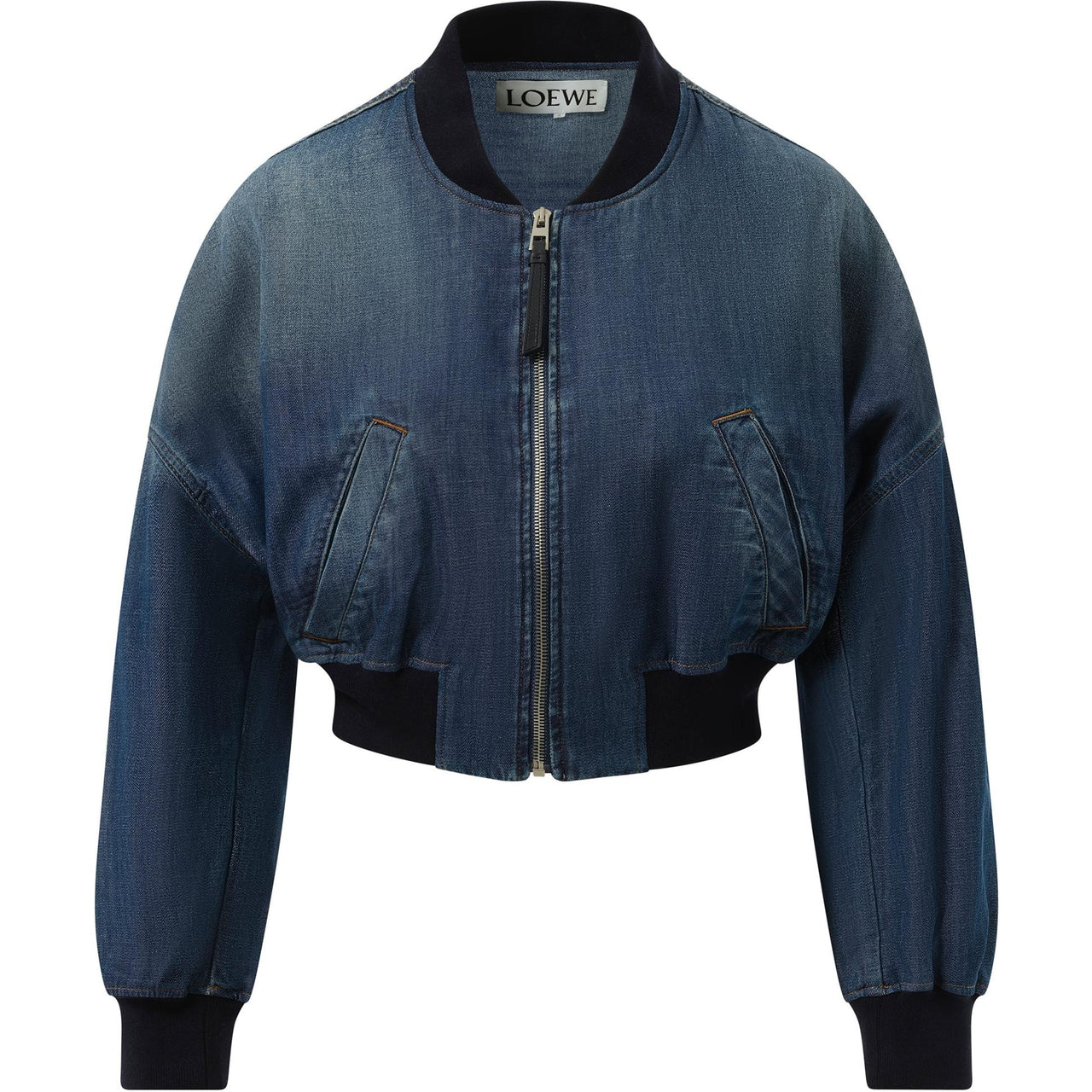 LOEWE Denim Bomber Jacket 'Washed Blue'