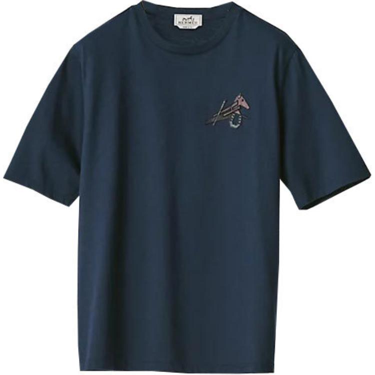 HERMES SS22 T-Shirt Men's Ink Blue