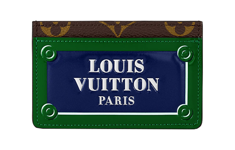 LOUIS VUITTON Card Holder Blue/Green