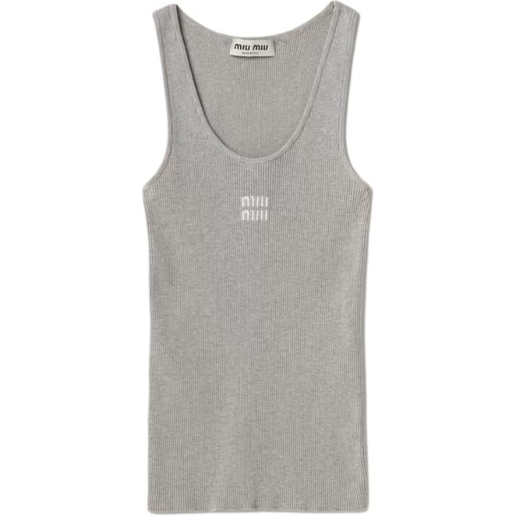 MIU MIU SS24 Tank Top Women's Gray
