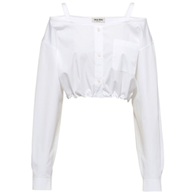 MIU MIU Crop Tops Women's White
