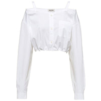 MIU MIU Crop Tops Women's White