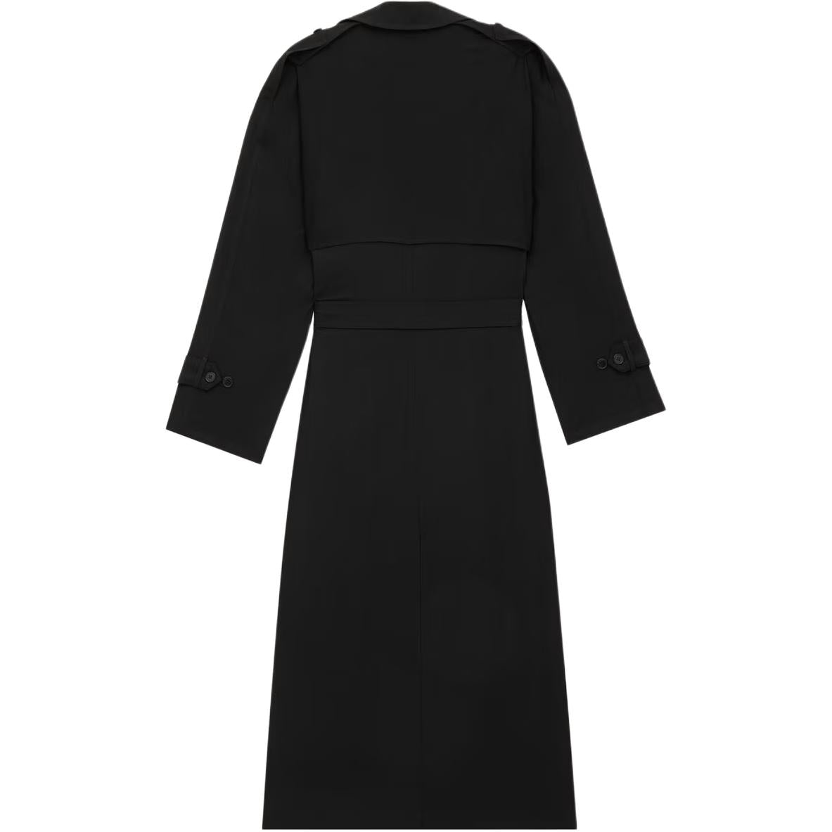 SAINT LAURENT Trench Coat Unisex Black