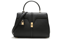 CELINE Grain Calfskin Handbag, Shoulder Bag Medium Size Women's Black
