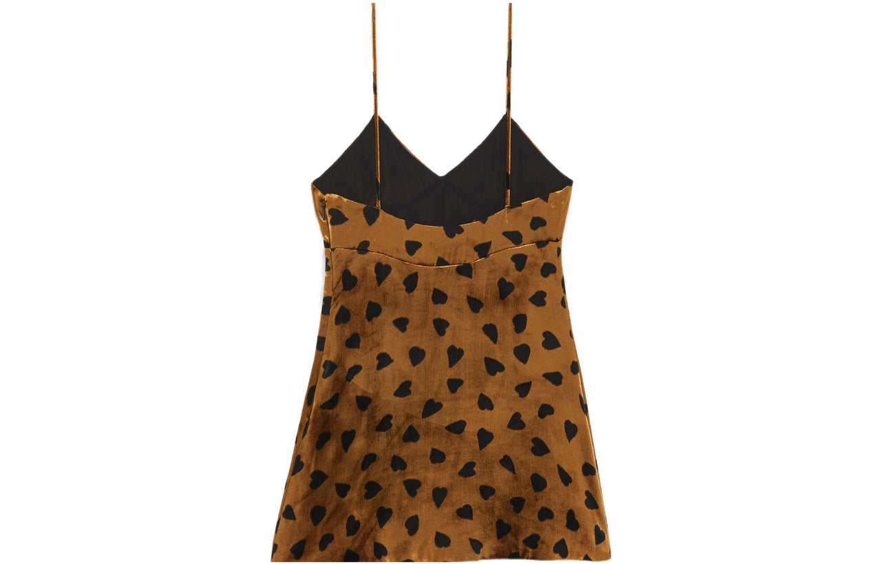 SAINT LAURENT All over Heart print Dress