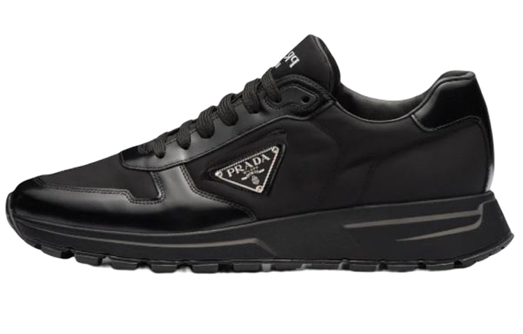 PRADA Prax 01 Sneakers Re Nylon Brushed Leather Black Black