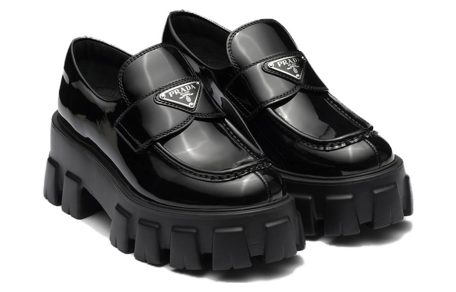 PRADA Moonlith Patent Leather Loafers