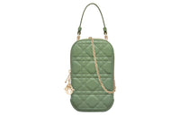 DIOR Lady Dior Lambskin Shoulder Bag Crossbody Bag Handbag Cell Phone Pouch Women's Mint Green