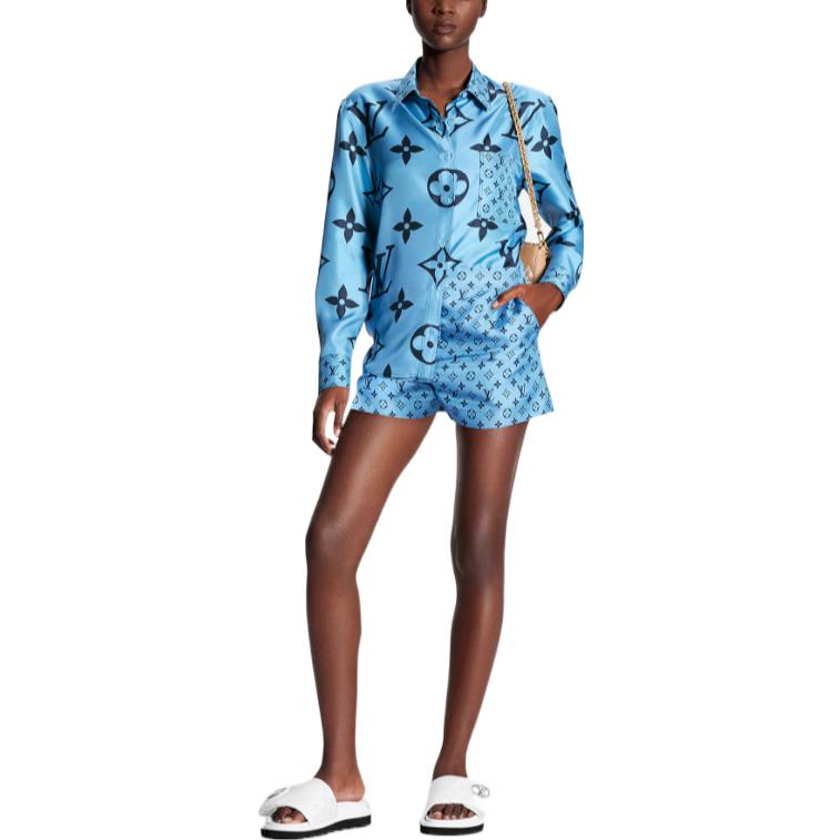 LOUIS VUITTON FW22 Casual Shorts Women's Blue