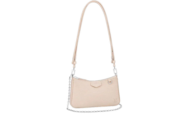 LOUIS VUITTON Epi Leather Silver Chain Crossbody Handbag Shoulder Bag Women's Quartz Color