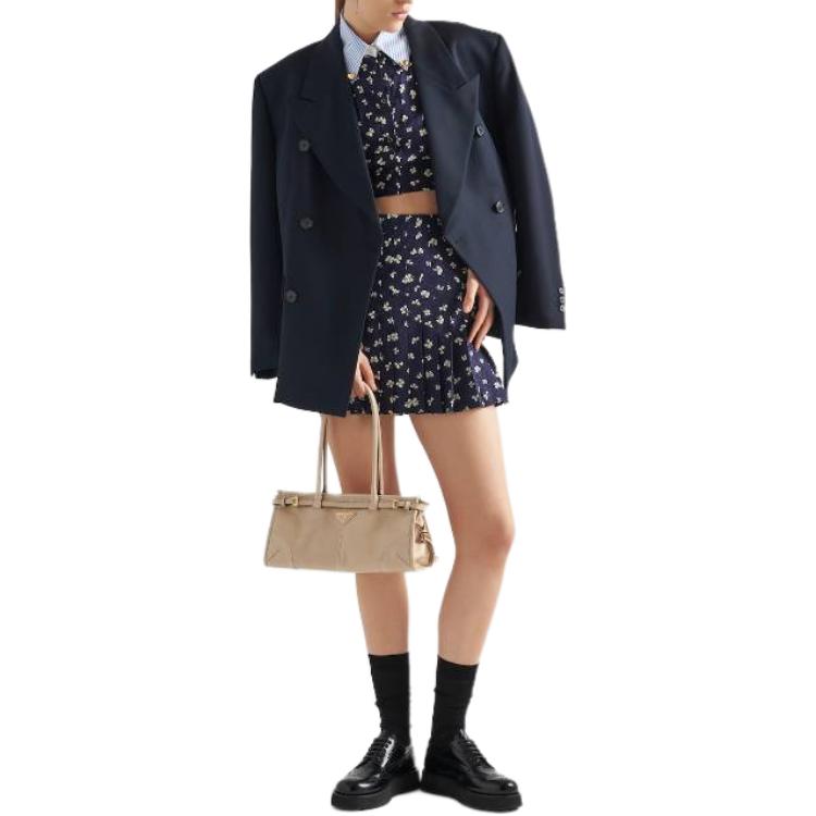 PRADA Casual Short Skirts Women's Marine Blue
