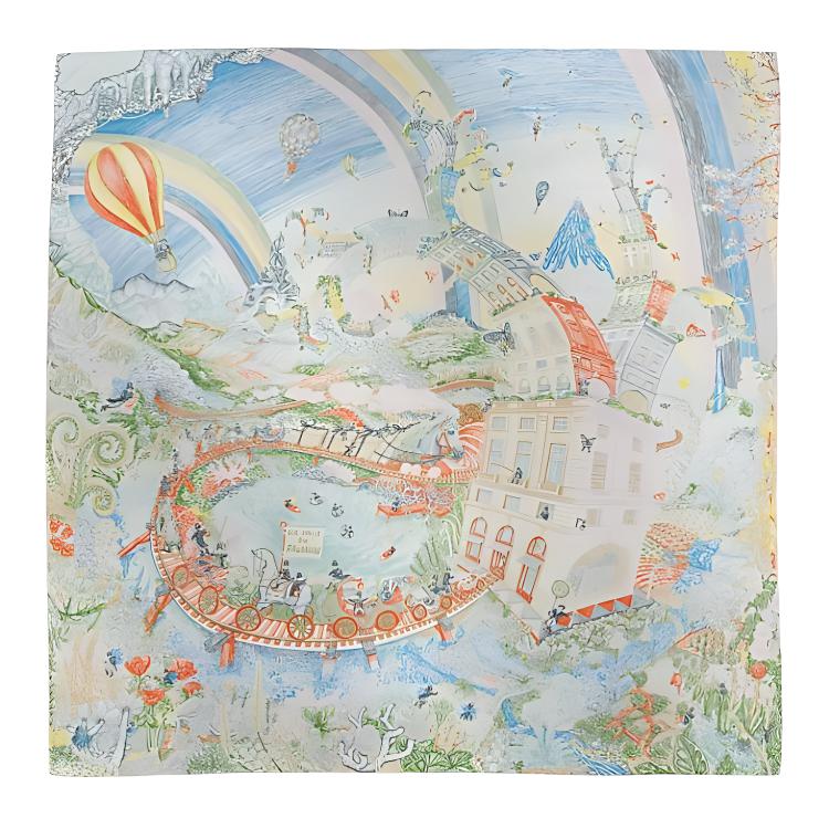 HERMES Silk Silk Scarves Women's Multicolor