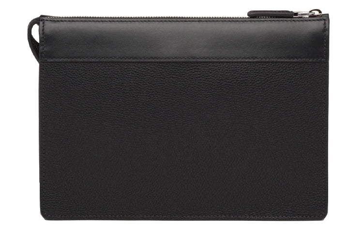 PRADA Calfskin Clutch Men's Black