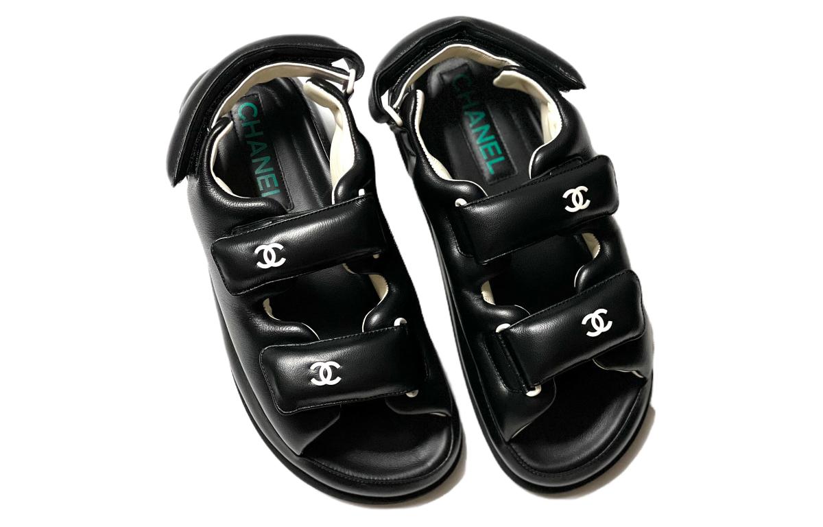 CHANEL Stylish Sandals Women's Black