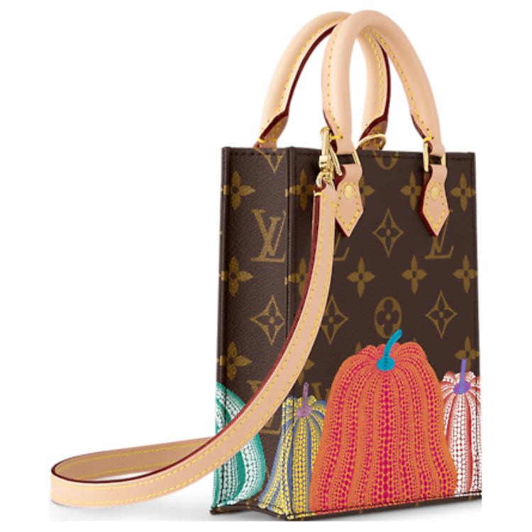 LOUIS VUITTON Lv X Yk Petit Sac Plat Pumpkin Print