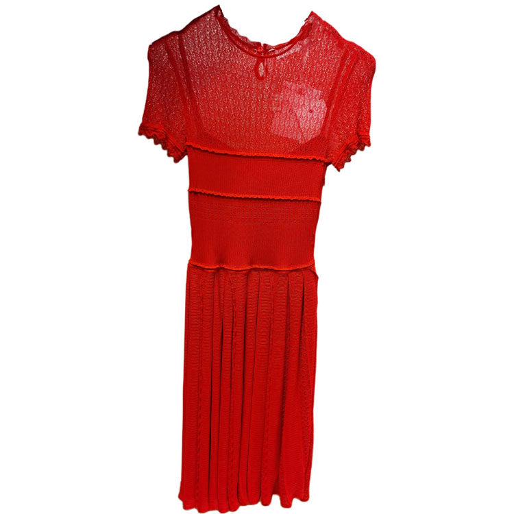 DIOR Short-Sleeved Dresses Women's Red